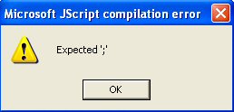 JScript Compilation Error